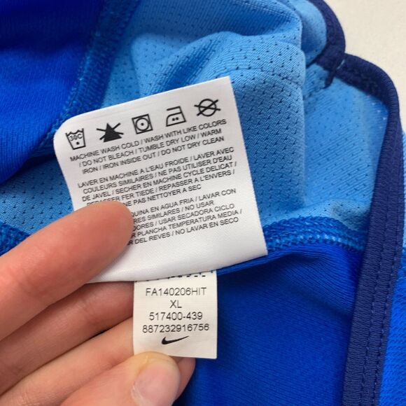 Nike Dri Fit V Neck Tee Womens XL Extra Large Harbor Vented Performance Shirt - Picture 10 of 12